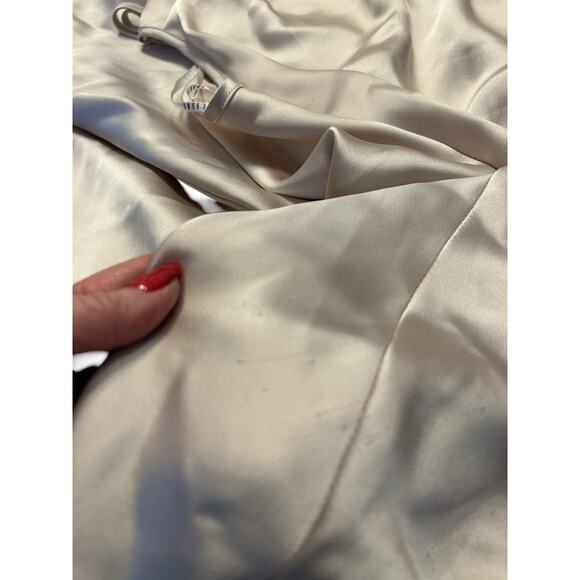 E.SSUE Champagne Satin Slip Dress - Size M - Picture 9 of 11